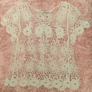 Kind of a knitted mesh top